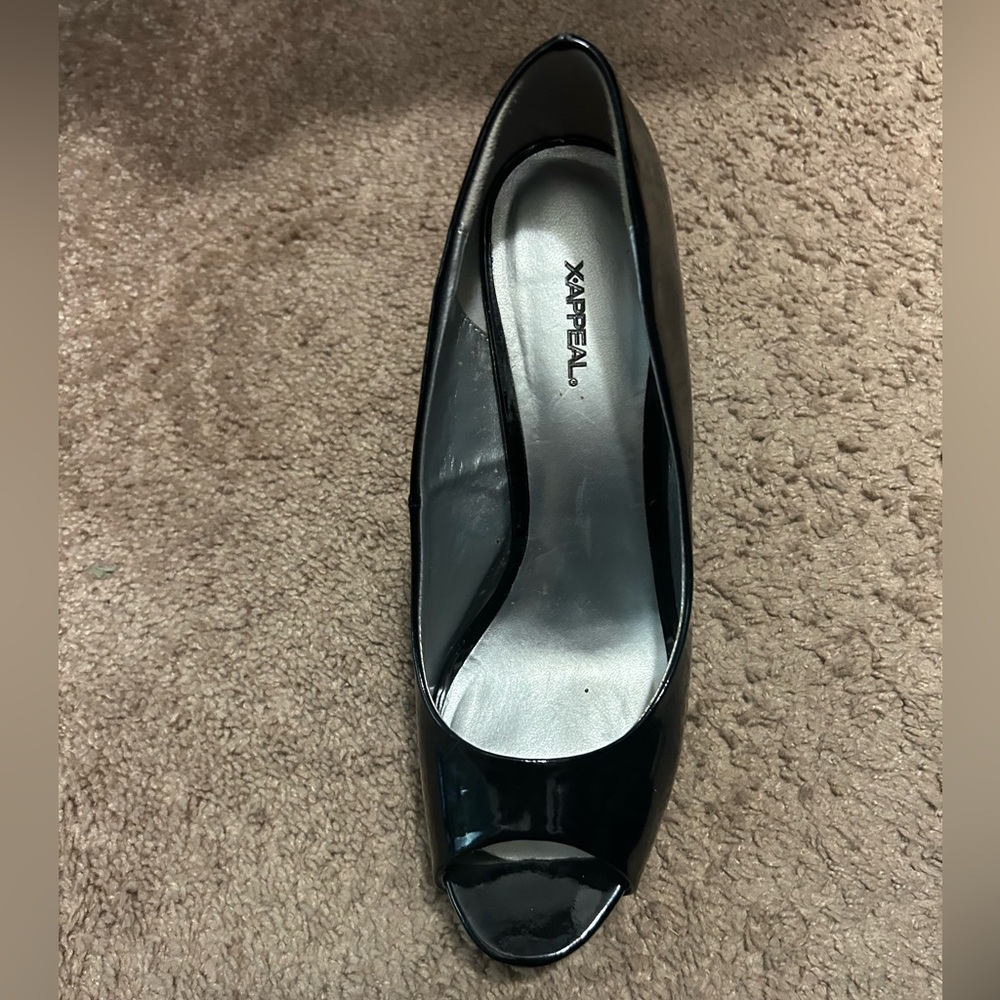 Xappeal (rack room) black and silver platforms
